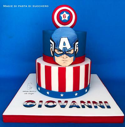 Captain America  - Cake by Mariana Frascella