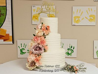 50th Wedding Anniversary Cake - Cake by Donna Tokazowski- Cake Hatteras, Martinsburg WV