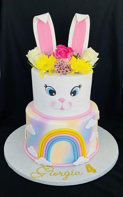 Bunnies and rainbows - Cake by Rhona