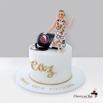 Pepsi Lovers 60th Birthday Cake  - Cake by Cherry on Top Cakes