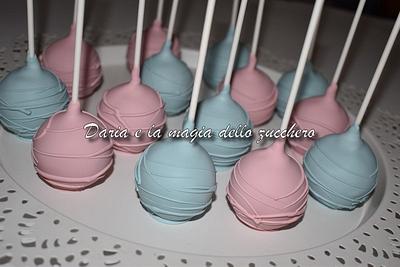  pink and light blue cakepops - Cake by Daria Albanese