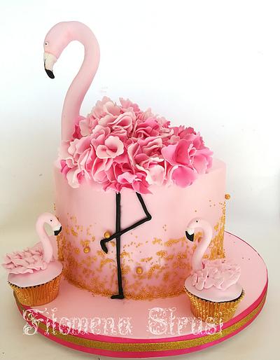 Flamingo cake  - Cake by Filomena