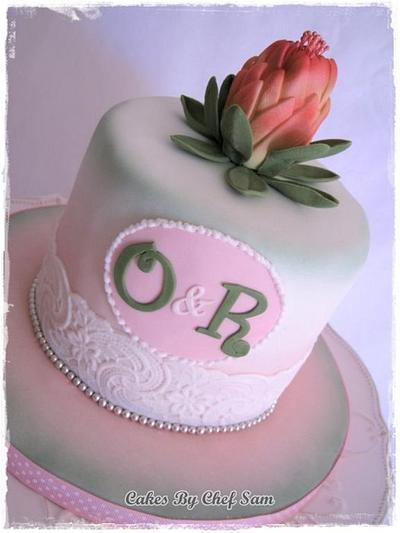 Mini Vintage Wedding Cake - Cake by chefsam