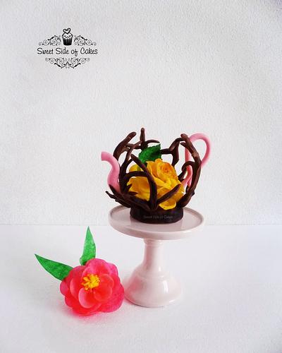 The Enchanted Rose Tea - A Sugar Artists Tea Party Collaboration - Cake by Sweet Side of Cakes by Khamphet 