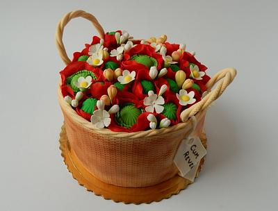 Basket of flowers - Cake by 3torty