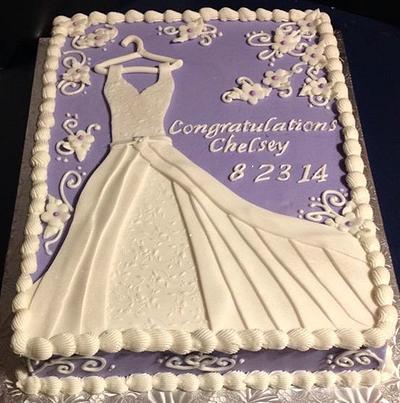 Wedding Dress Sheet Cake - Cake by Tracy's Custom Cakery LLC