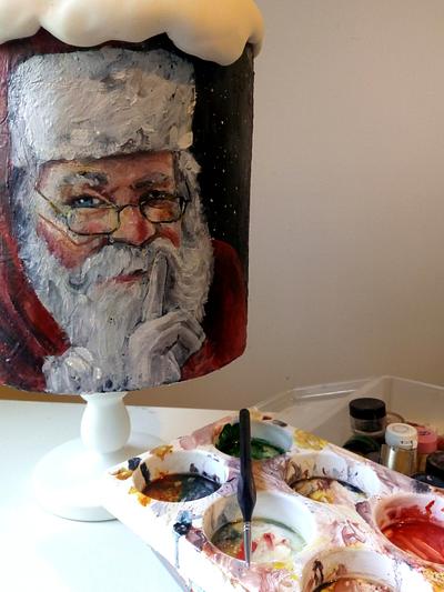 Painted cake santa - Cake by Jens bakey cakey