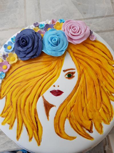 BLONDE LADY CAKE  - Cake by Rena Kostoglou