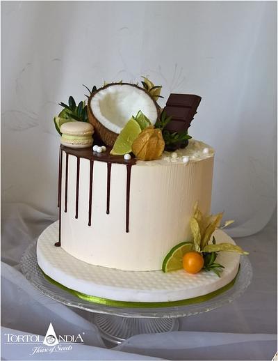Drip cake with coconut - Cake by Tortolandia