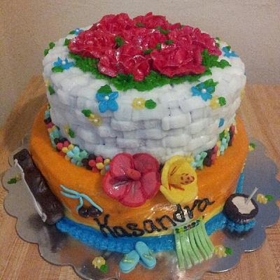 hawaiian themed birthday/ anniversary - Cake by Taima