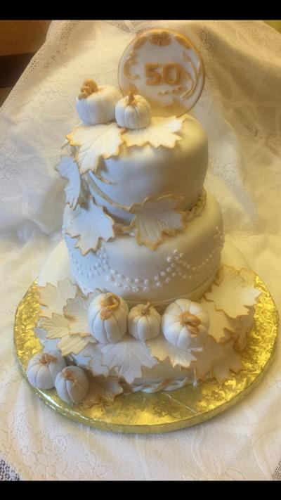 Golden Harvest Anniversary - Cake by Julia 