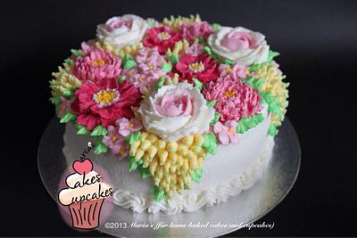 Buttercream garden - Cake by Maria's