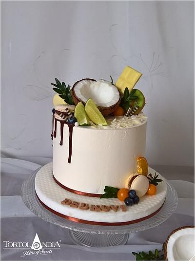Drip cake with coconut II. - Cake by Tortolandia