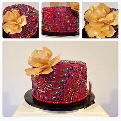 Henna Birthday Cake - Cake by Sugar by Rachel