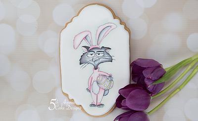 Grouchy the Easter Cat Cookie 🐰😾🖌️ - Cake by Bobbie