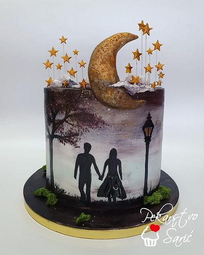 Double birthday cake!🌙❤ - Cake by Ana