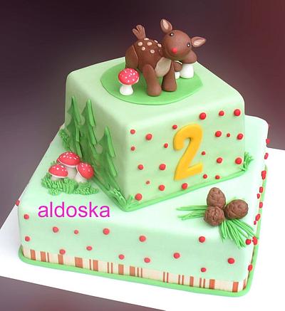 Forest theme - Cake by Alena