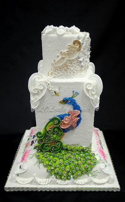 Love Of Peacock - Cake by Louis Ng