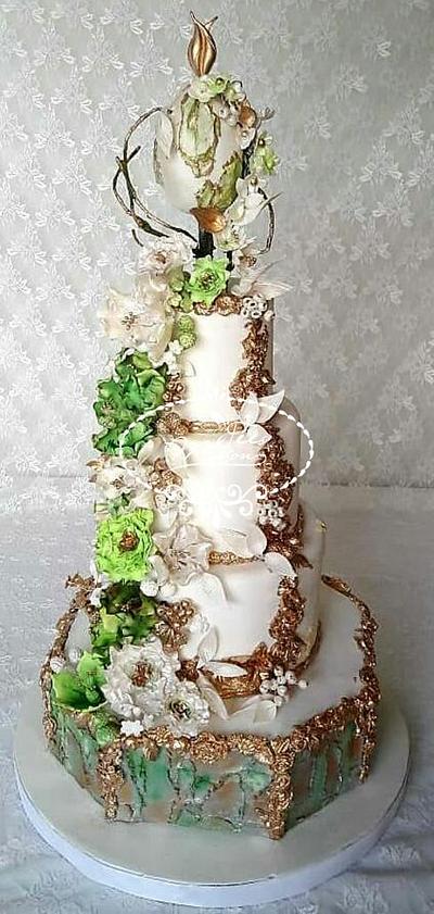  Floral engagement cake - Cake by Fées Maison (AHMADI)