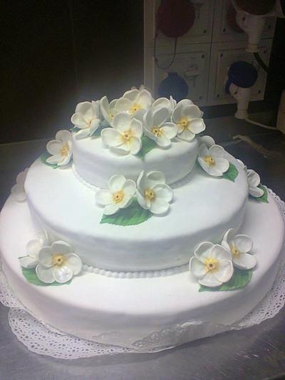 white flowers - Cake by temy