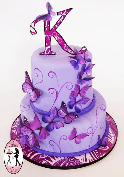 Purple butterfly cake - Cake by Tali