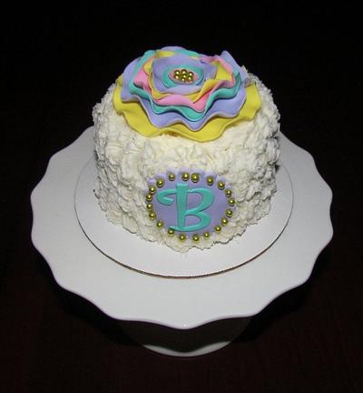 Ribbon Flower Cake - Cake by Jaybugs_Sweet_Shop
