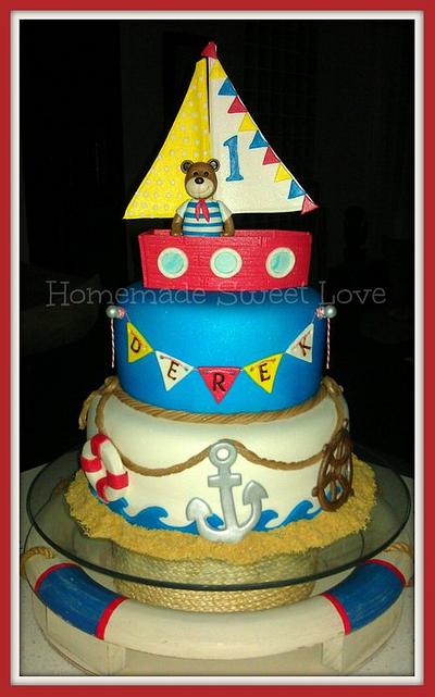 Baby Nautical cake  - Cake by  Brenda Lee Rivera 