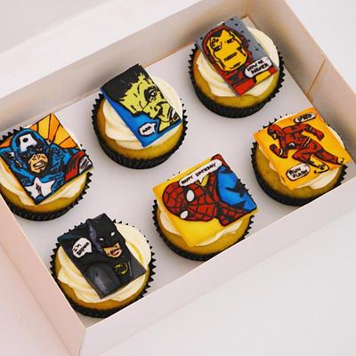 Marvel and DC Comic Cupcakes - Cake by Juliana’s Cake Laboratory 