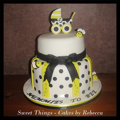 mummies to bee baby shower cake - Cake by Sweet Things - Cakes by Rebecca