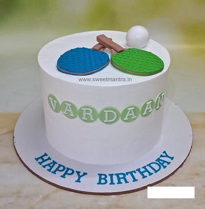 Table Tennis cake - Cake by Sweet Mantra Homemade Customized Cakes Pune