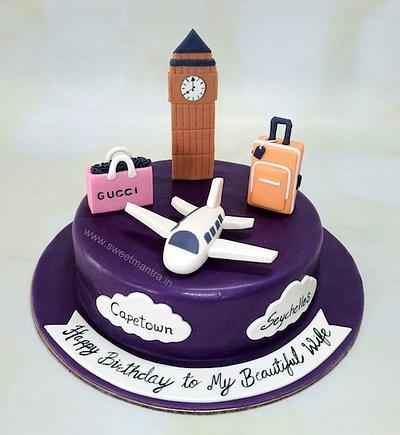 Travel design cake - Cake by Sweet Mantra Homemade Customized Cakes Pune