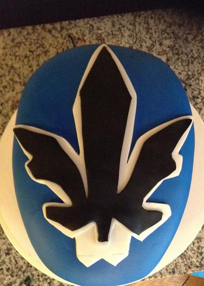Power ranger face mask cake - Cake by Tianas tasty treats