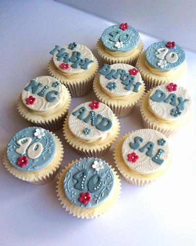 40th birthday cupcakes - Cake by Lizzie Bizzie Cakes