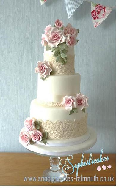 Dusky Rose - Cake by Sophisticakes-Falmouth
