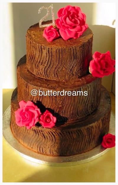 Chocolate and Roses Cake - Cake by Butterdreamscakes