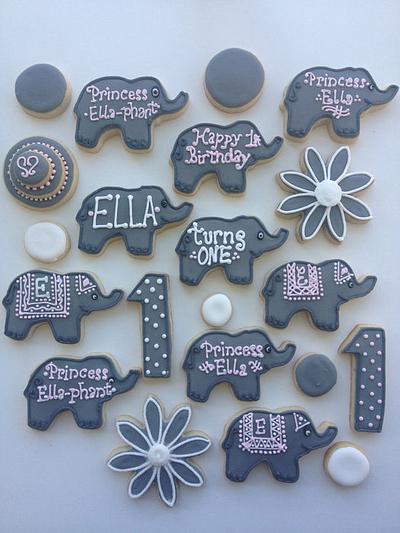 Elephant Cookies  - Cake by Aujané's Cake Supplies