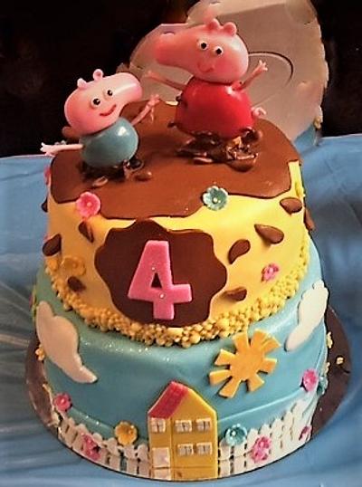 Peppa the Pig Birthday party - Cake by Fun Fiesta Cakes  