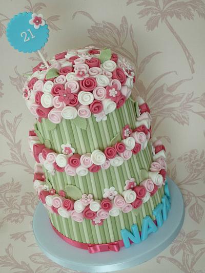 Three tier rose bouquet cake - Cake by Isabelle Bambridge