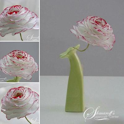 Wafer Paper Ranunculus Flower - Cake by Petya Shmarova
