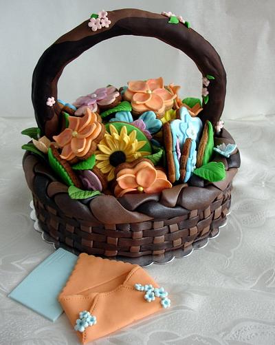 basket full of flowers - Cake by Valeria Sotirova