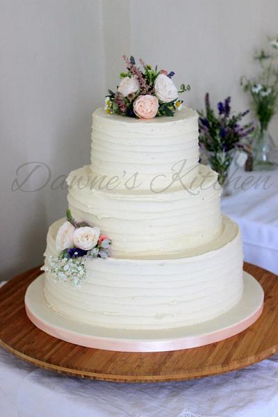 Vintage Buttercream Wedding cake - Cake by Dawne's Kitchen