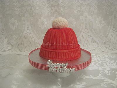 Bobble hat Winter Cake - Cake by The Annie Grace Bakery