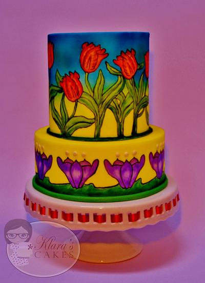 Colours and Flowers - Cake by Klaras Cakes