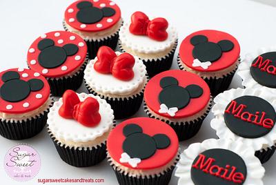 Minnie n' Mickey Mouse Cupcakes - Cake by Angela, SugarSweetCakes&Treats