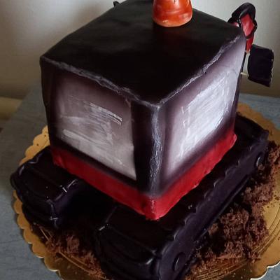 red excavator - Cake by Stanka