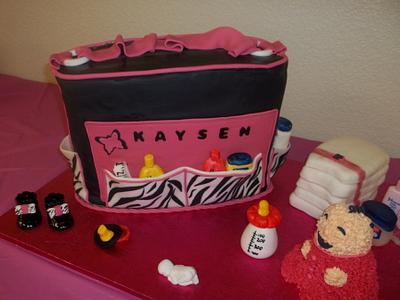 Super Diva Diaper Bag Baby Shower Cake - Cake by Teresa