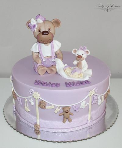 Christening cake for Violet - Cake by Adriana12