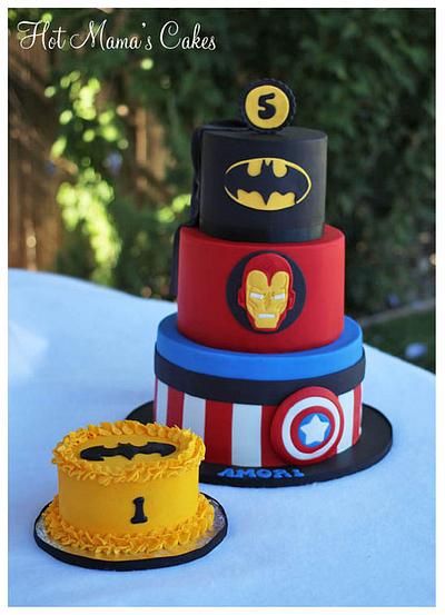 Super Hero's Cake!  - Cake by Hot Mama's Cakes