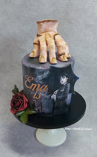 Wednesday & The Thing Cake - Cake by Anna's World of Sweets 