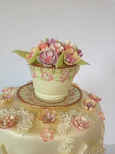 A cup of tea ..... and a slice of cake! - Cake by Janet Harbon